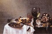 HEDA, Willem Claesz. Breakfast Table with Blackberry Pie oil